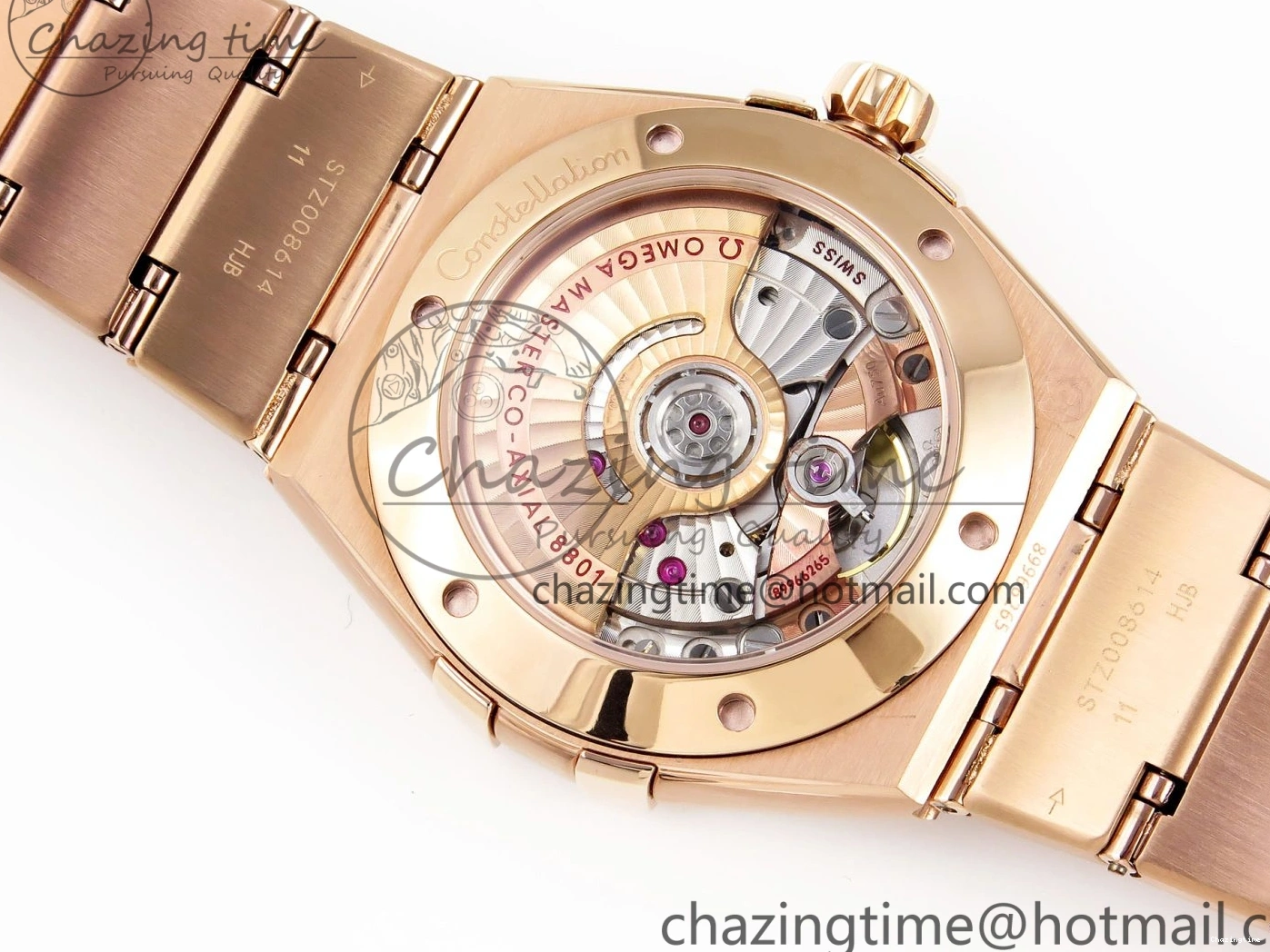 0216 Soft Constellation 39mm RG Diamonds Bezel ASWF 1:1 Best Edition White Dial on RG Bracelet A 7783